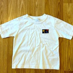 Little Ones White Tee w/ Embroidered Sorry Game Piece Graphic - Size 2T - NWT